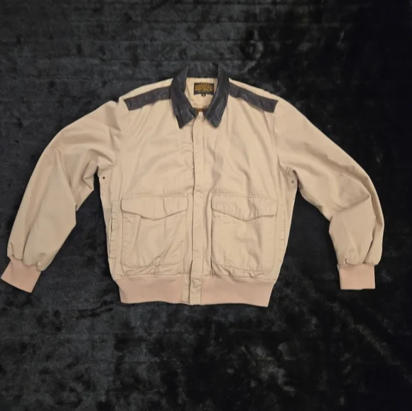 Schott Bros Jacket Type A-2 Military Style Bomber Flight Lambskin Canvas Jacket - Picture 1 of 10